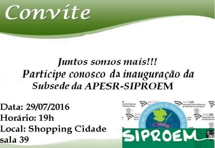 Siproem APESR julho 2016